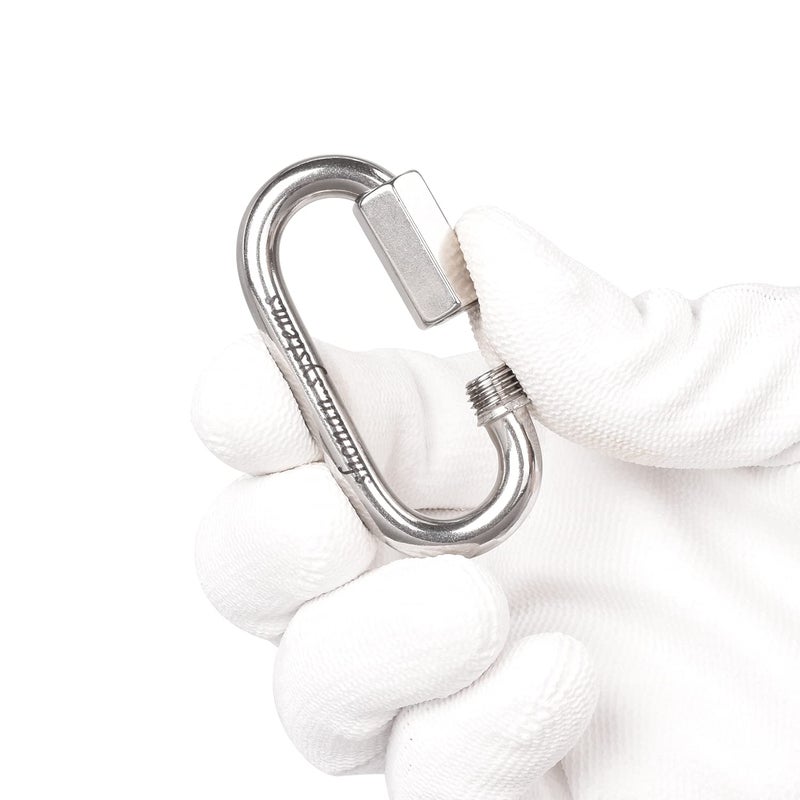 Shonan.Systems SHONAN 2.3 Inch Stainless Steel Chain Quick Links- 5 Pack 1/4" Locking Carabiners, Chain Hooks, Twist Key Ring Screw Chain Link, 650 Lbs Capacity - Image 4